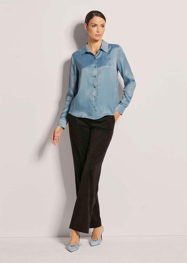 MADELEINE Hemdbluse »Hemdbluse Elegante Viskosebluse mit Hemdkragen«