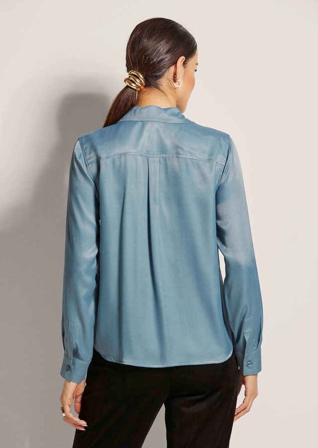 MADELEINE Hemdbluse »Hemdbluse Elegante Viskosebluse mit Hemdkragen«