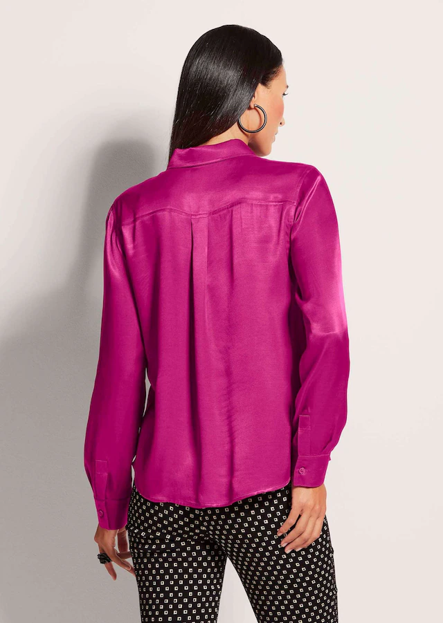 MADELEINE Hemdbluse »Hemdbluse Elegante Viskosebluse mit Hemdkragen«