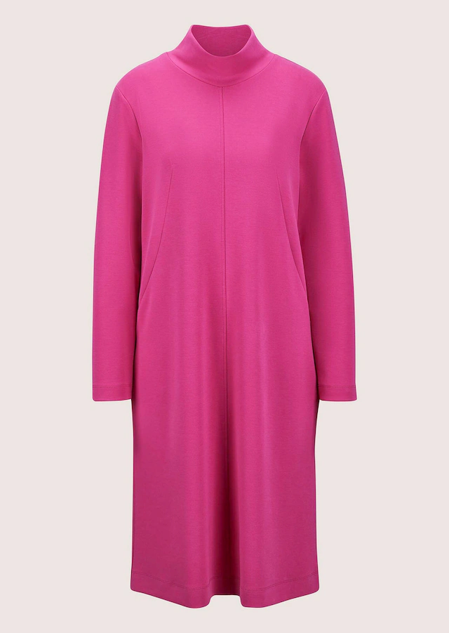 MADELEINE Sommerkleid »Jerseykleid Jersey-Kleid mit Stehkragen, Midilänge« Jerseykleid mit modischen Teilungsnähten