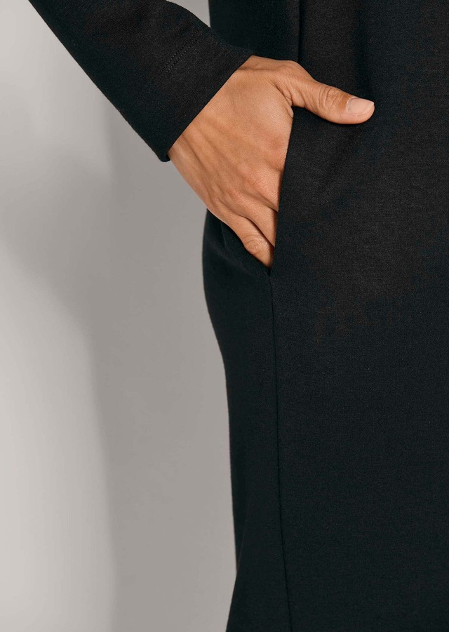MADELEINE Sommerkleid »Jerseykleid Jersey-Kleid mit Stehkragen, Midilänge« Jerseykleid mit modischen Teilungsnähten