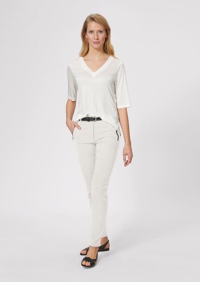 MADELEINE Stoffhose »Hose Schmale Skinny-Hose, Zippertaschen«