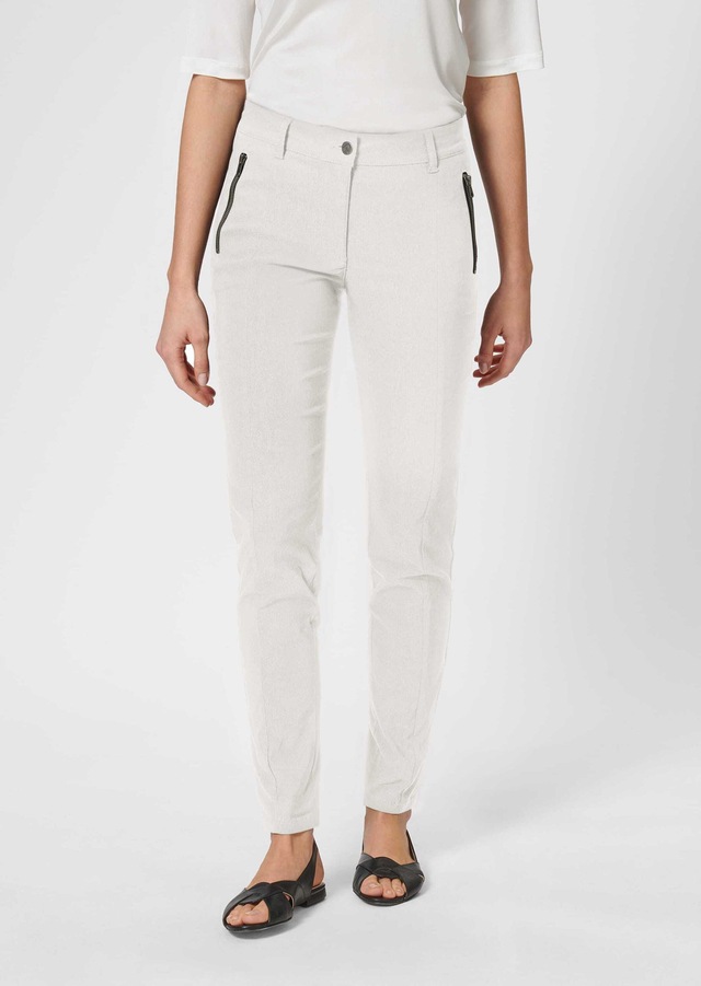 MADELEINE Stoffhose »Hose Schmale Skinny-Hose, Zippertaschen«