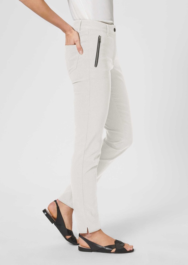 MADELEINE Stoffhose »Hose Schmale Skinny-Hose, Zippertaschen«
