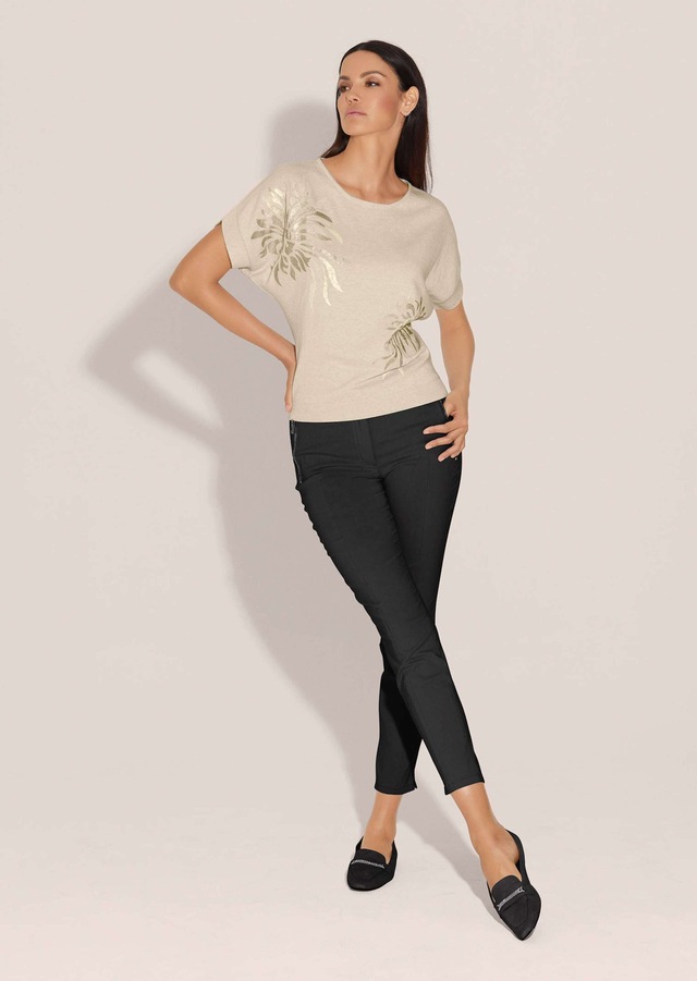 MADELEINE Stoffhose »Hose Schmale Skinny-Hose, Zippertaschen«