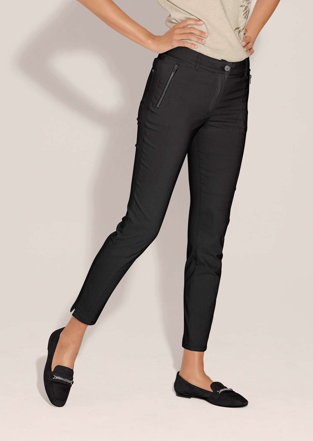 MADELEINE Stoffhose »Hose Schmale Skinny-Hose, Zippertaschen«