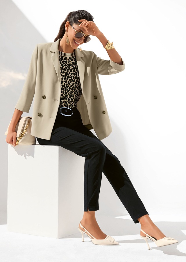 MADELEINE Stoffhose »Hose Schmale Skinny-Hose, Zippertaschen«