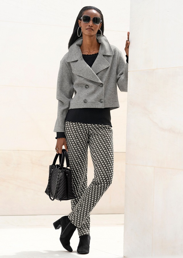 MADELEINE Jerseyblazer »Blazer Zweireihiger Kurzblazer mit Revers«