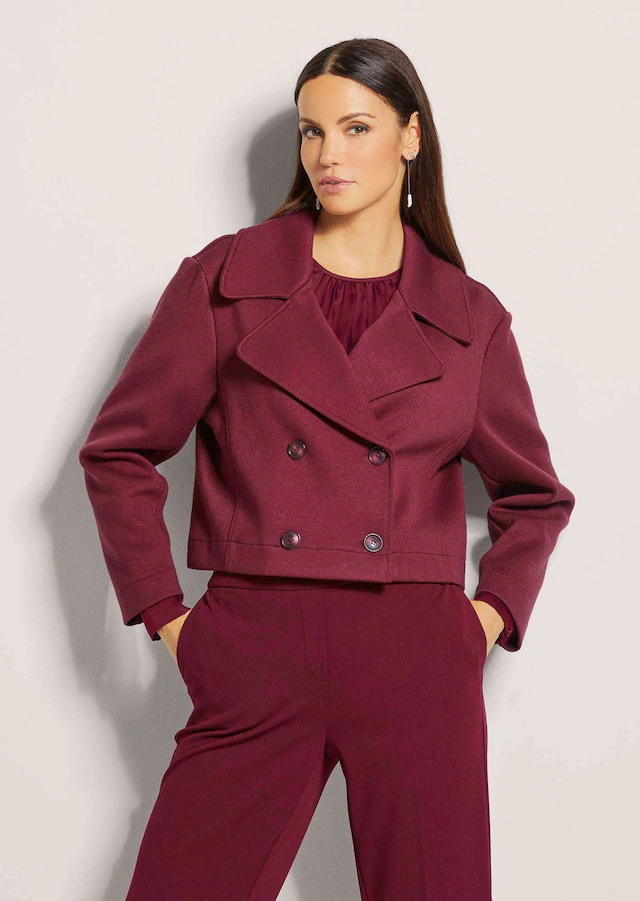 MADELEINE Jerseyblazer »Blazer Zweireihiger Kurzblazer mit Revers«