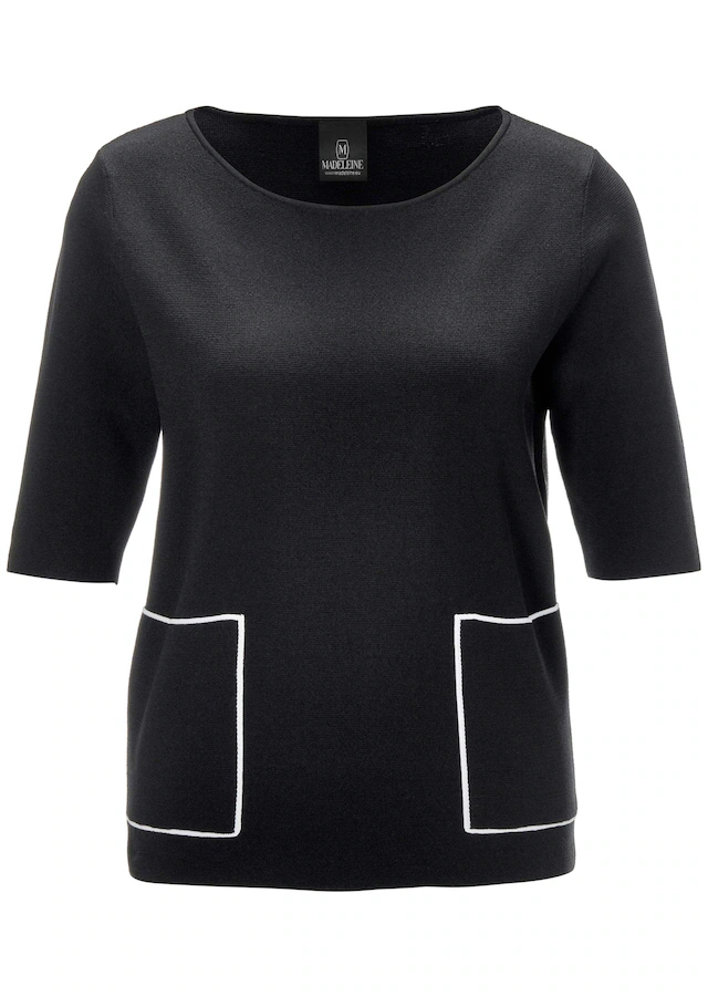 MADELEINE Longpullover »Strickpullover Eleganter Viskosepullover mit Rundhals«