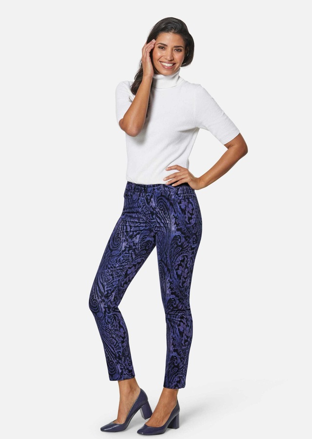 MADELEINE Stoffhose »Hose Schlanke Hose mit Paisley-Print, Stretch«