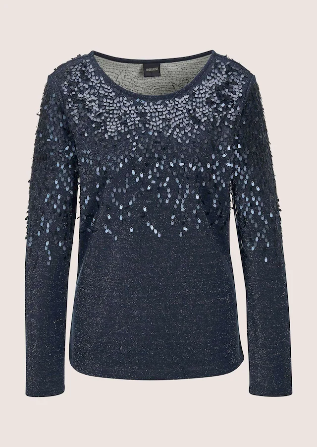 MADELEINE Langarmshirt »Sweatshirt Glitzeroberteil mit funkelnden Details« Glanzeffekte durch Pailletten