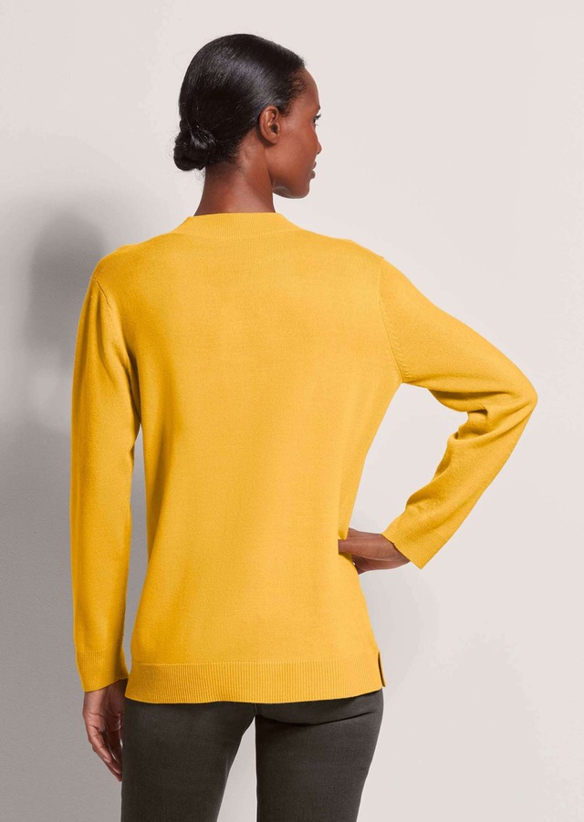 MADELEINE Longpullover »Pullover Feinstrickpullover mit V-Ausschnitt«