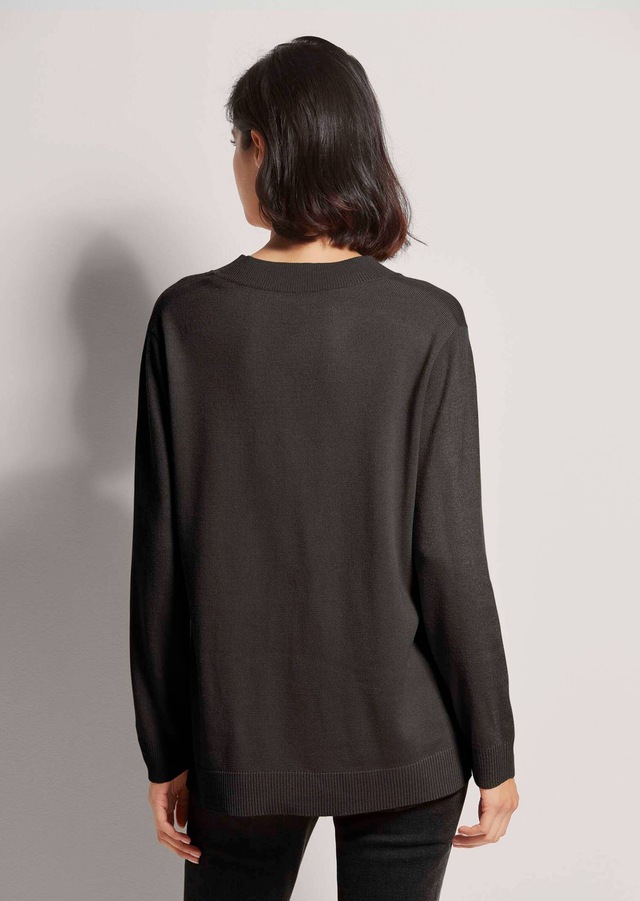 MADELEINE Longpullover »Pullover Feinstrickpullover mit V-Ausschnitt«