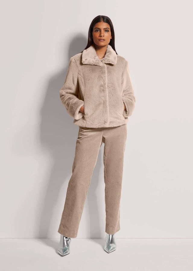 MADELEINE Kurzjacke »Jacke Webpelz-Kurzjacke mit Stehkragen« Stehkragen