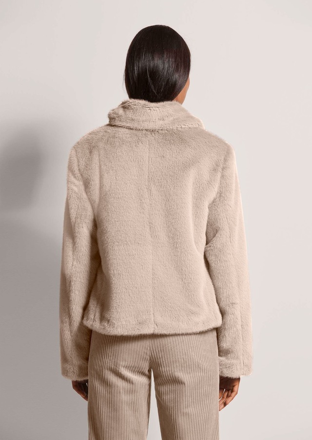 MADELEINE Kurzjacke »Jacke Webpelz-Kurzjacke mit Stehkragen« Stehkragen