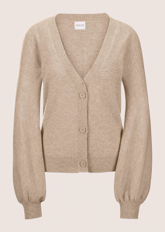 MADELEINE Strickjacke »Strickjacke Kaschmir-Cardigan mit Ballonärmeln« Good-Cashmere-Qualität