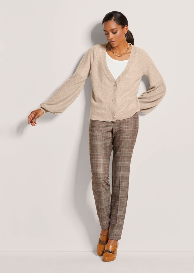 MADELEINE Strickjacke »Strickjacke Kaschmir-Cardigan mit Ballonärmeln« Good-Cashmere-Qualität