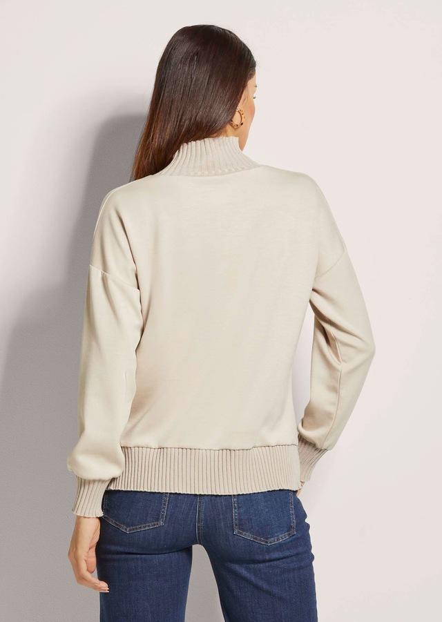 MADELEINE Langarmshirt »Sweatshirt Sportives Sweatshirt mit Stehkragen«