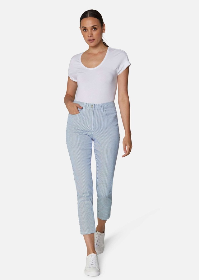 MADELEINE »Jeans Fein gestreifte 7/8-Jeans, Formbund«