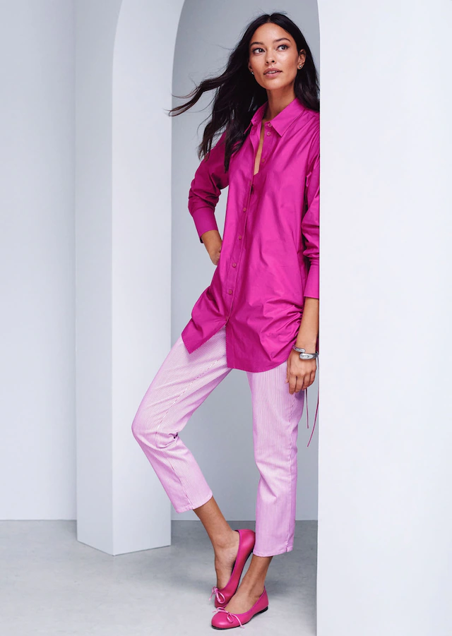MADELEINE »Jeans Fein gestreifte 7/8-Jeans, Formbund«
