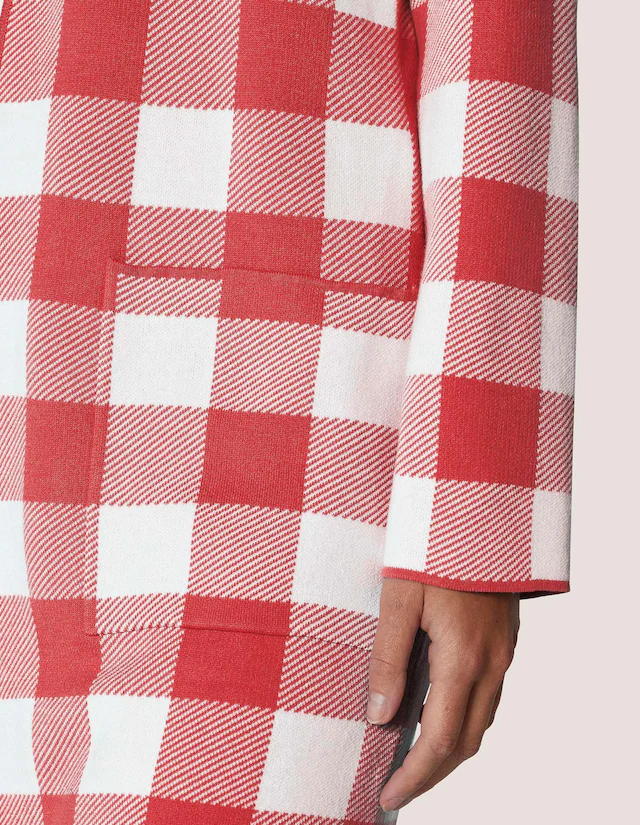 MADELEINE Langmantel »Strickmantel Karo-Jacquard Mantel, Oversized«
