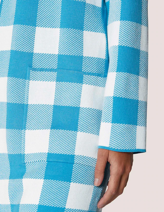 MADELEINE Langmantel »Strickmantel Karo-Jacquard Mantel, Oversized«