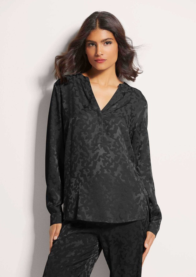 MADELEINE Langarmbluse »Bluse Modische Longbluse mit V-Ausschnitt«
