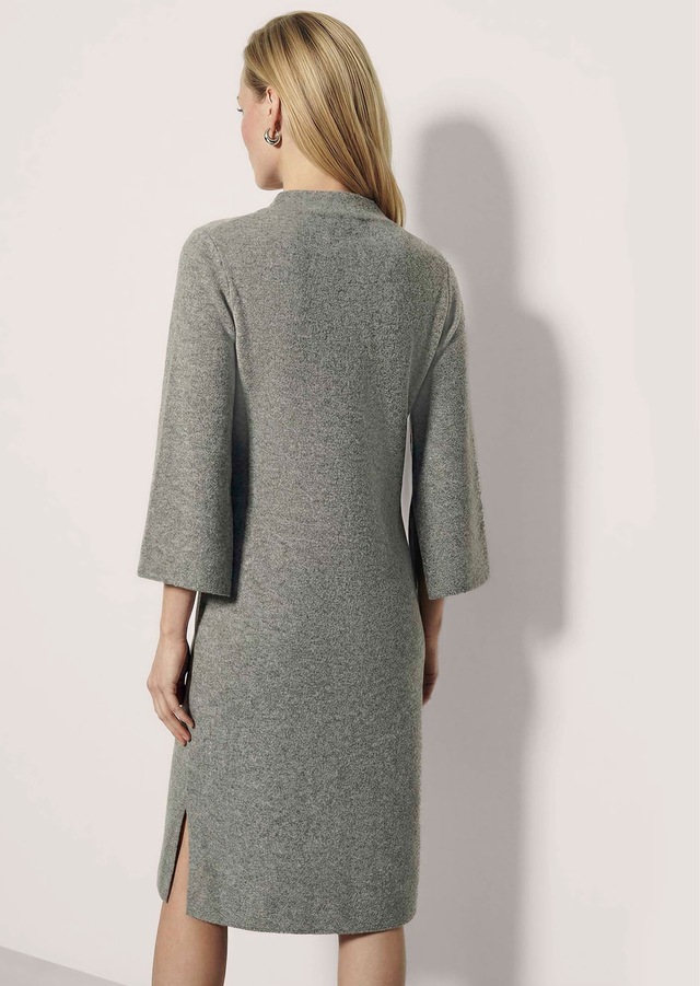 MADELEINE Strickkleid »Strickkleid Halbarm Kaschmir-Strickkleid in Midilänge« Feminines Strickkleid mit Seitenschlitz
