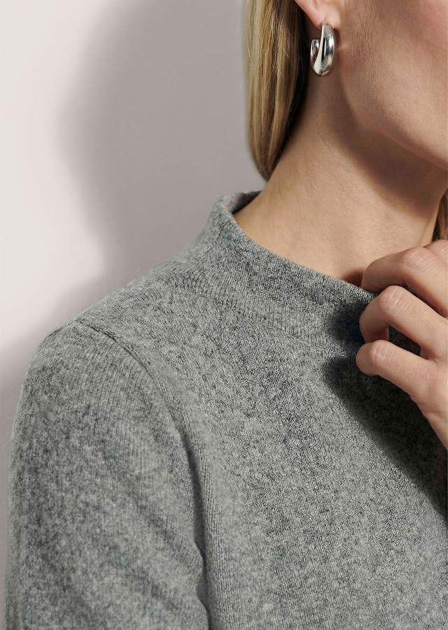MADELEINE Strickkleid »Strickkleid Halbarm Kaschmir-Strickkleid in Midilänge« Feminines Strickkleid mit Seitenschlitz