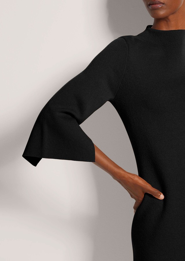 MADELEINE Strickkleid »Strickkleid Halbarm Kaschmir-Strickkleid in Midilänge« Feminines Strickkleid mit Seitenschlitz