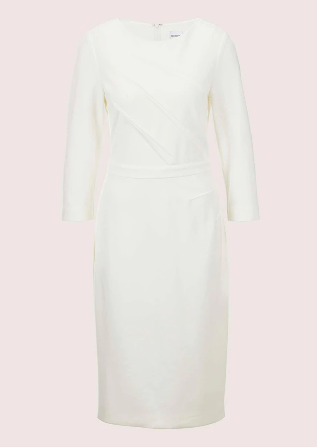 MADELEINE Jerseykleid »Etuikleid Schmales Jersey-Kleid mit Rundhals« mit Zierbiesen