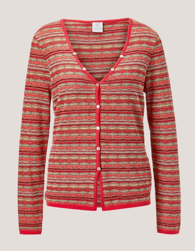 MADELEINE Strickjacke »Cardigan Modische Strickjacke mit Streifenmuster«