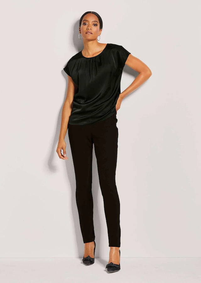 MADELEINE Shirtbluse »Blusenshirt Elegante Satinbluse in A-Linie«