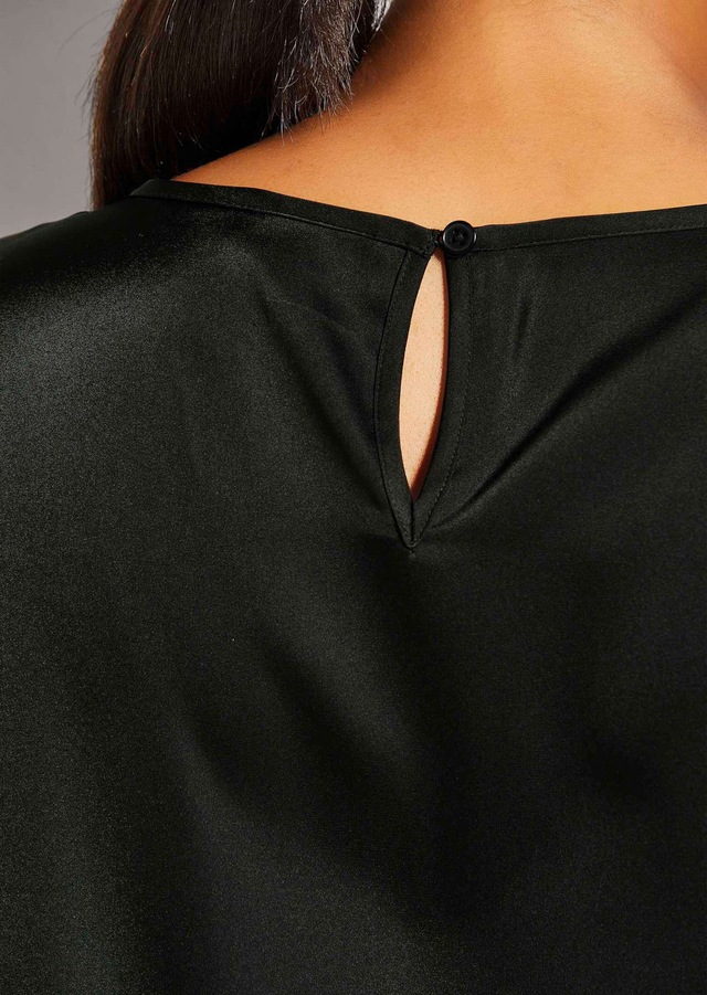 MADELEINE Shirtbluse »Blusenshirt Elegante Satinbluse in A-Linie«