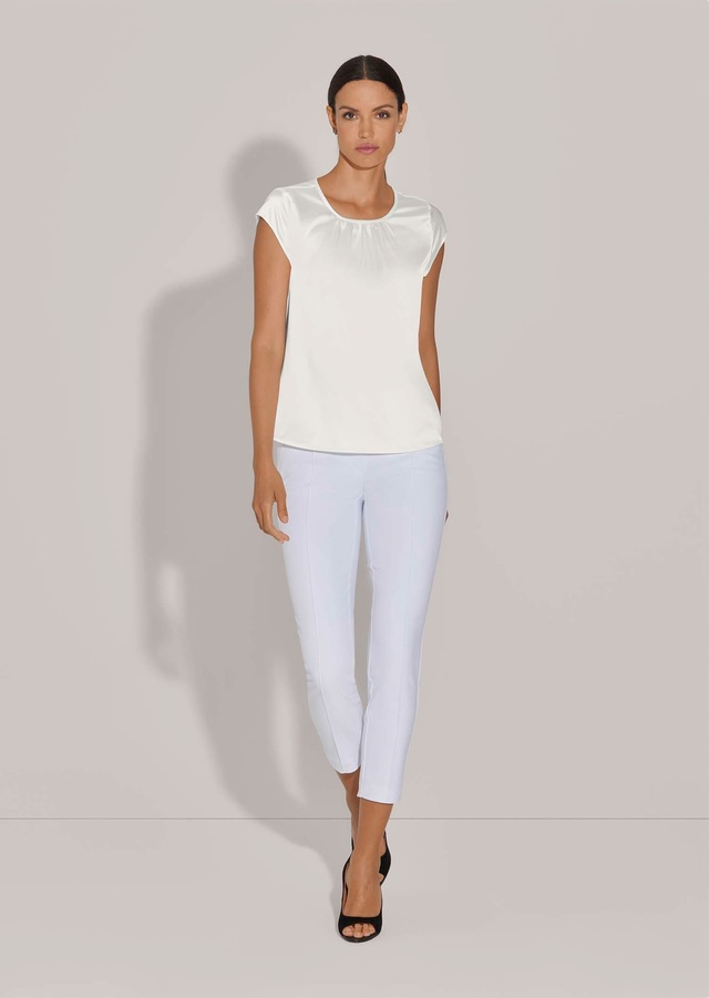 MADELEINE Shirtbluse »Blusenshirt Elegante Satinbluse in A-Linie«