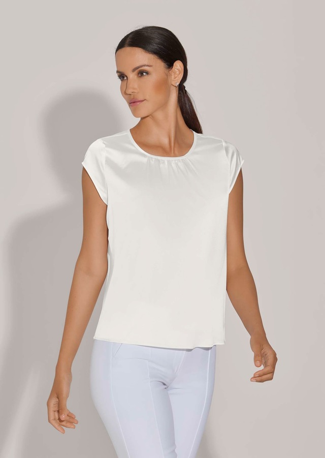 MADELEINE Shirtbluse »Blusenshirt Elegante Satinbluse in A-Linie«