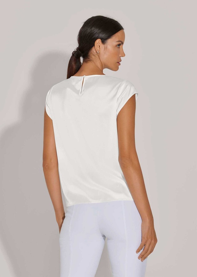 MADELEINE Shirtbluse »Blusenshirt Elegante Satinbluse in A-Linie«