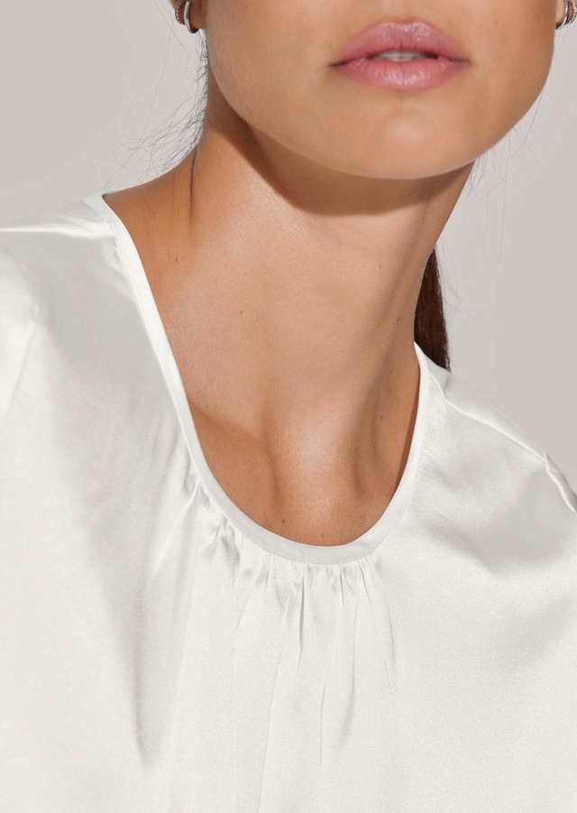 MADELEINE Shirtbluse »Blusenshirt Elegante Satinbluse in A-Linie«
