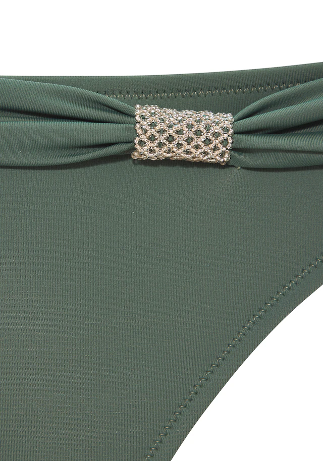 LASCANA Triangel-Bikini mit Details aus Zierperlen