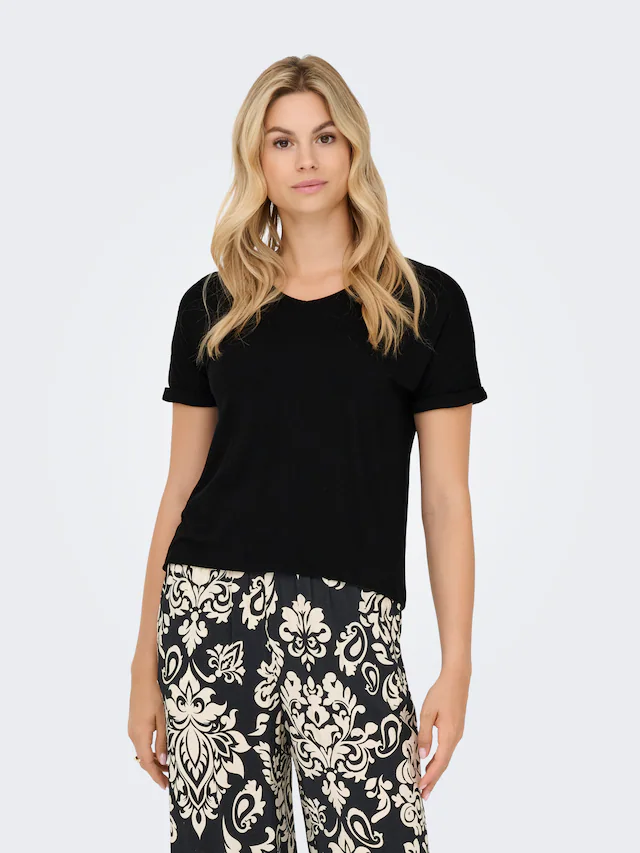 JDY T-Shirt »JDYSISSY S/S V-NECK TOP JRS DIA«