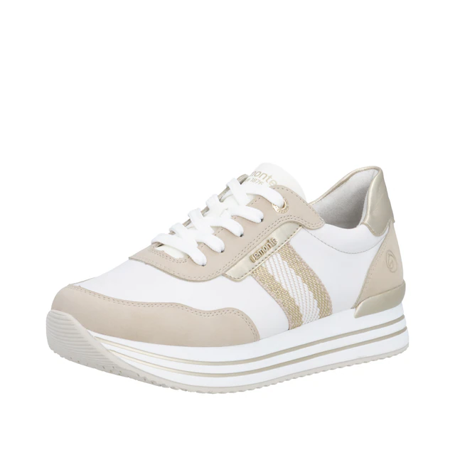 Remonte Plateausneaker Halbschuh, Schnürschuh mit Metallicdetails und Softfußbett