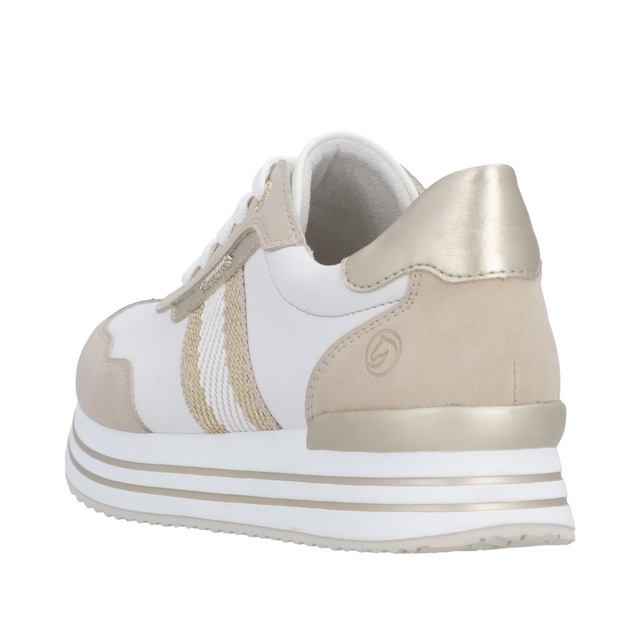 Remonte Plateausneaker Halbschuh, Schnürschuh mit Metallicdetails und Softfußbett