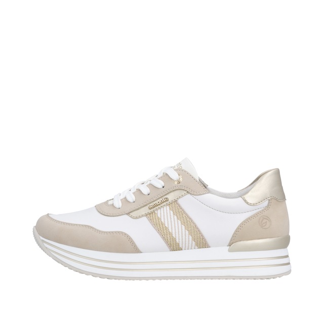 Remonte Plateausneaker Halbschuh, Schnürschuh mit Metallicdetails und Softfußbett
