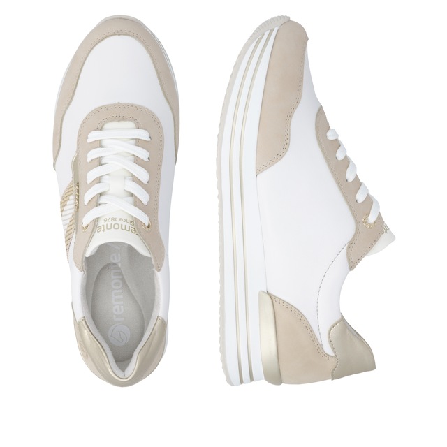 Remonte Plateausneaker Halbschuh, Schnürschuh mit Metallicdetails und Softfußbett