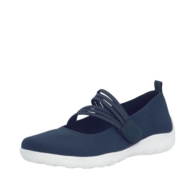 Remonte Riemchenballerina Slipper, Schlupfschuh, Sommerschuh, Klettschuh mit Softfußbett