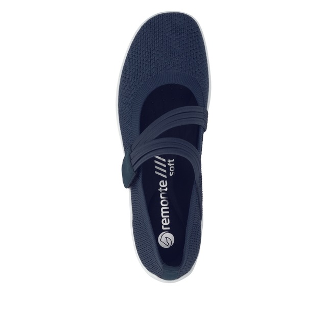 Remonte Riemchenballerina Slipper, Schlupfschuh, Sommerschuh, Klettschuh mit Softfußbett