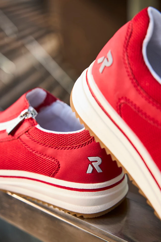Rieker Slipper Slip-on Sneaker, Halbschuh, Freizeitschuh mit Reißverschluss