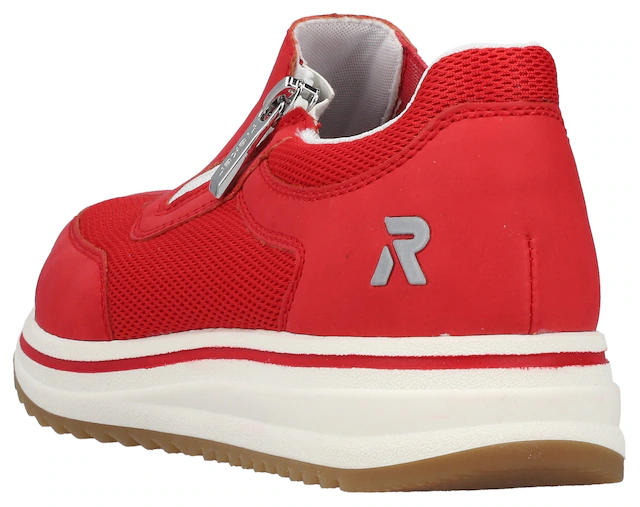 Rieker Slipper Slip-on Sneaker, Halbschuh, Freizeitschuh mit Reißverschluss