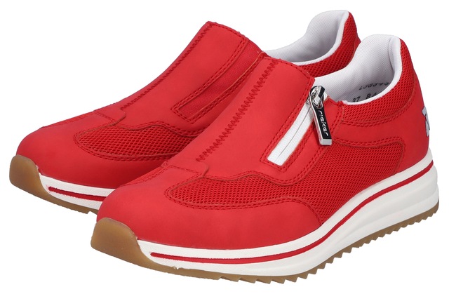 Rieker Slipper Slip-on Sneaker, Halbschuh, Freizeitschuh mit Reißverschluss